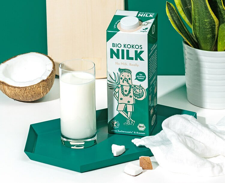 Bio Kokos Nilk ohne Zuckerzusatz.